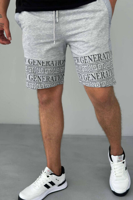 NEW GENERATION ZIPPER POCKETS MEN SHORTS GREY/GRI 