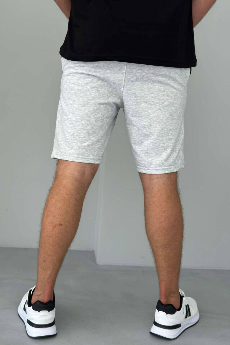 NEW GENERATION ZIPPER POCKETS MEN SHORTS LIGHT GREY/GZ - 2