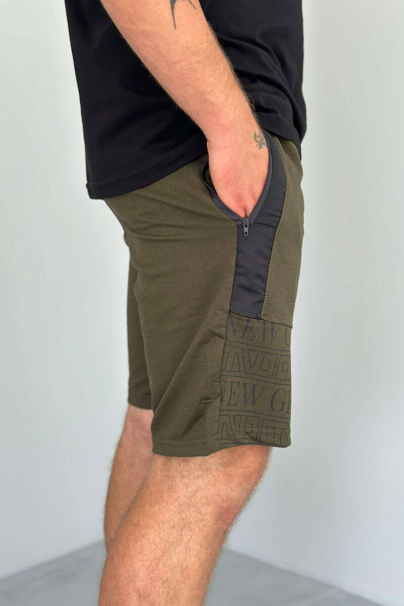 NEW GENERATION ZIPPER POCKETS MEN SHORTS OLIVE/ULLI - 2