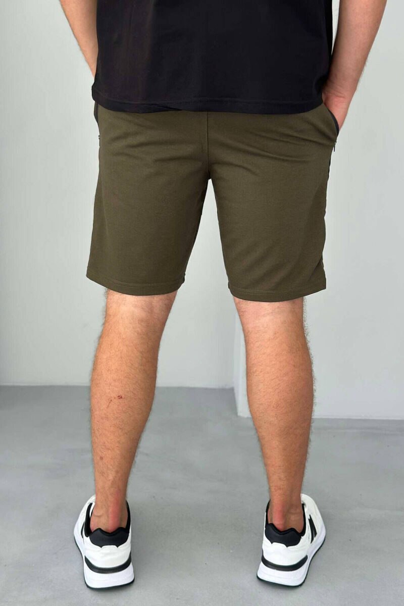 NEW GENERATION ZIPPER POCKETS MEN SHORTS OLIVE/ULLI - 4
