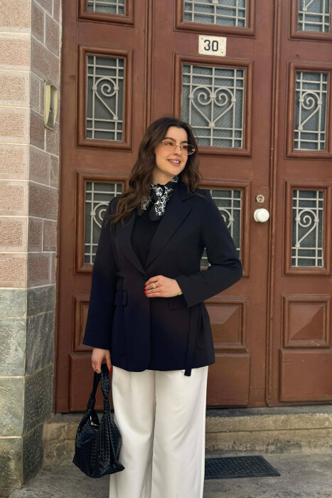 ONE COLOR BUTTONED WOMAN JACKET BLACK/ E ZEZE 