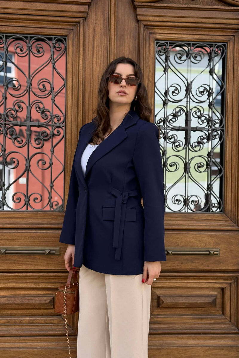 ONE COLOR BUTTONED WOMAN JACKET BLUE/BLU - 2