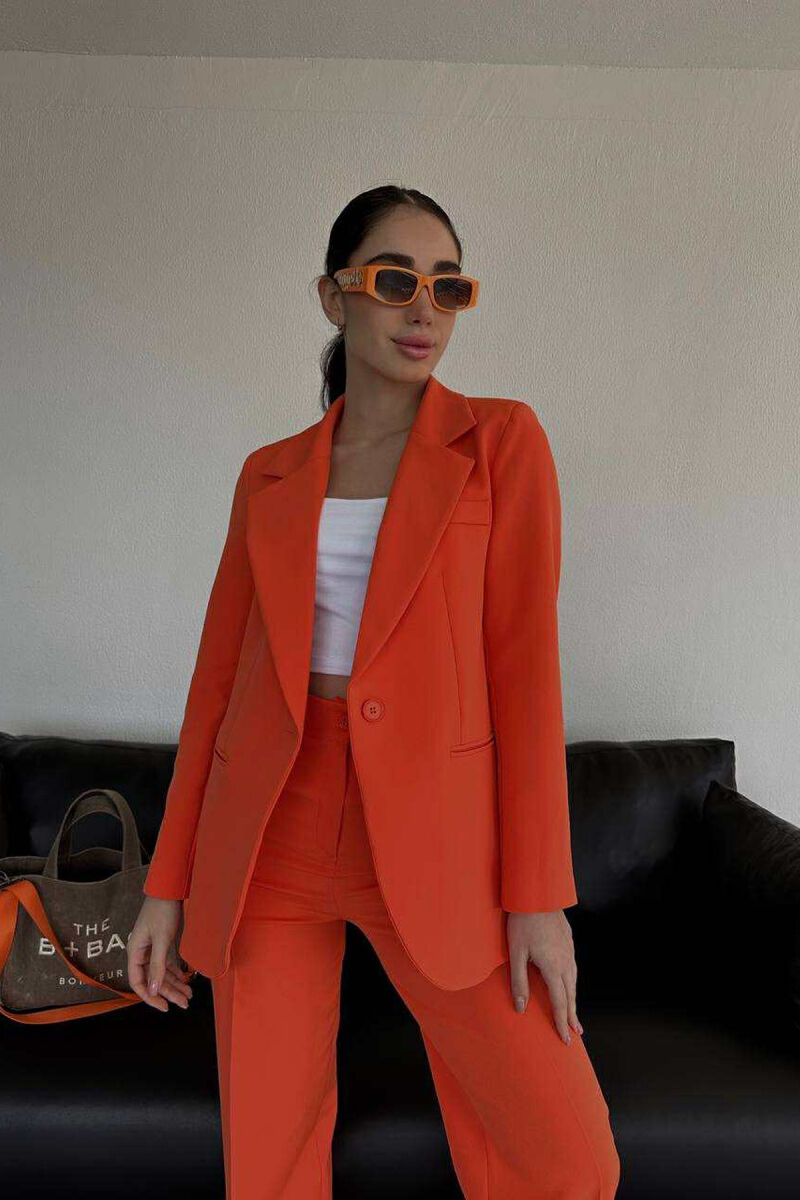 ONE COLOR CLASSIC JACKET+TROUSERS WOMENS SET ORANGE/PORTOKALLI - 4