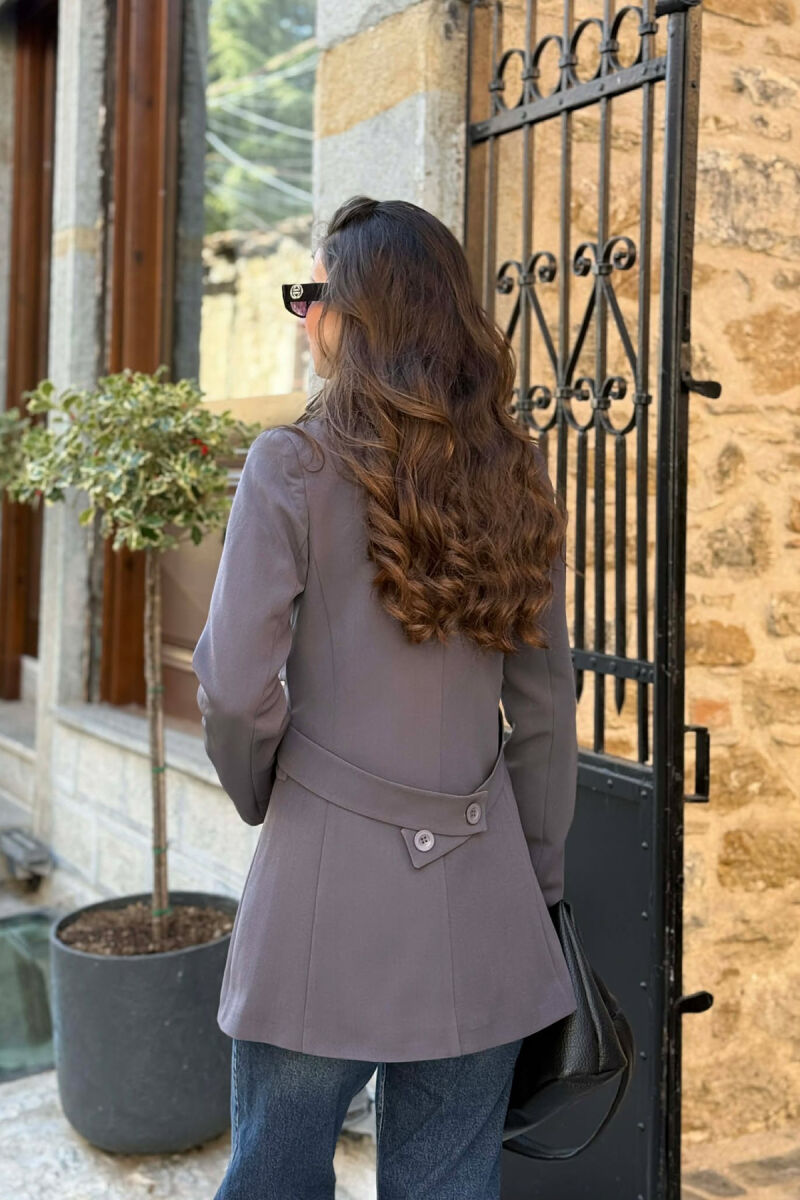 ONE COLOR CLASSIC LACING DETAIL WOMEN JACKET GREY ASH/GRI HIRI - 2