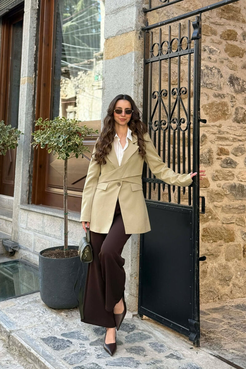 ONE COLOR CLASSIC LACING DETAIL WOMEN JACKET MINT/MENTE - 2