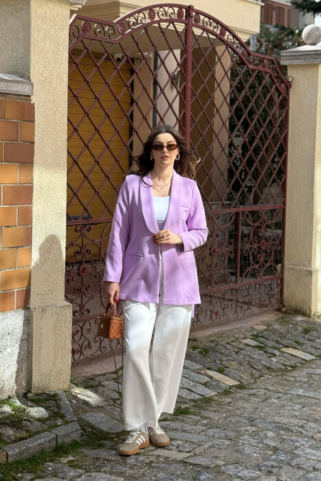 ONE COLOR CLASSIC LACING SIMPLE WOMEN JACKET PURPLE/LEJLA 