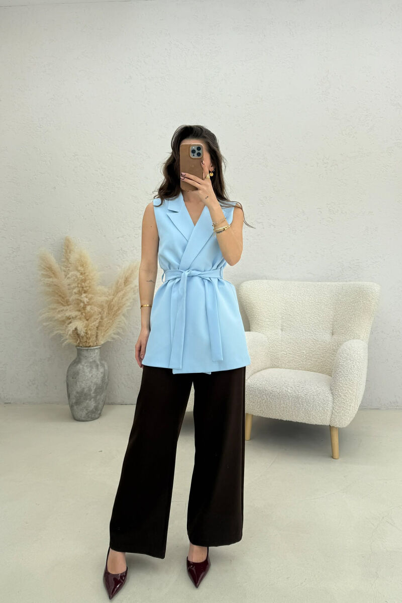 ONE COLOR CLASSIC LACING WOMEN VEST LIGHTBLUE/BZ - 1