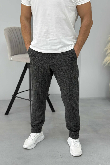 ONE COLOR CLASSIC SIMPLE MEN PANTS BLACK/ E ZEZE - 2