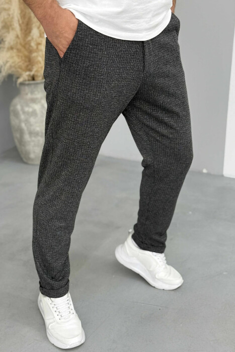 ONE COLOR CLASSIC SIMPLE MEN PANTS BLACK/ E ZEZE - 3