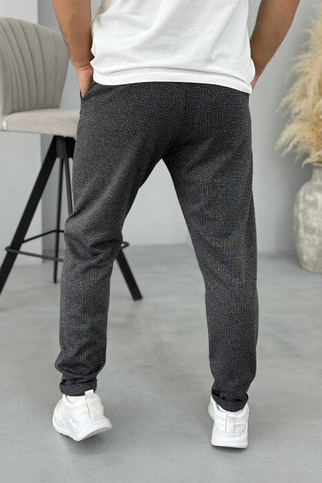 ONE COLOR CLASSIC SIMPLE MEN PANTS DARK BLUE/BEE - 4