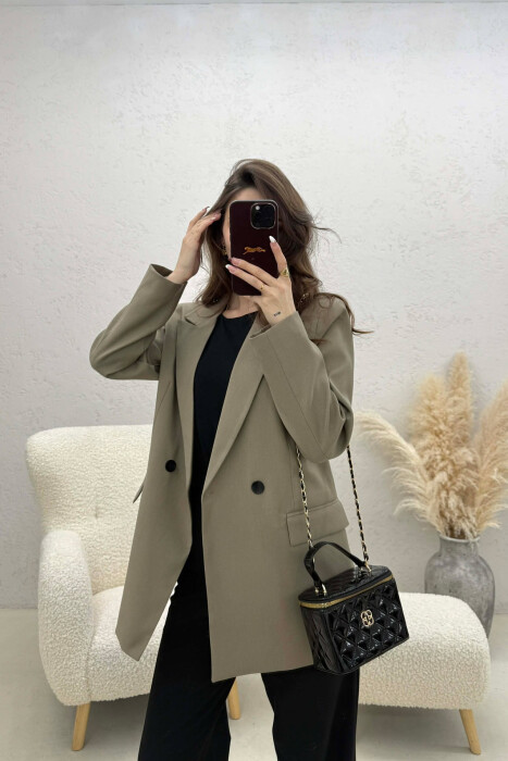 ONE COLOR CLASSIC SIMPLE WOMEN JACKET OLIVE/ULLI - 8