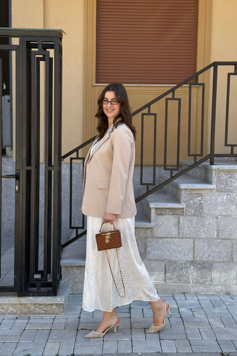 ONE COLOR CLASSIC WOMAN JACKET BEIGE/BEZHE - 2