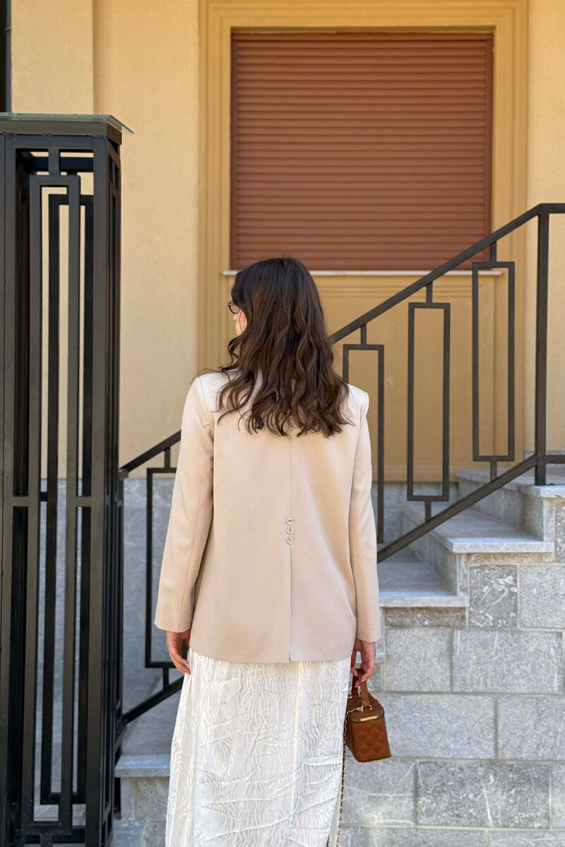 ONE COLOR CLASSIC WOMAN JACKET BEIGE/BEZHE - 5