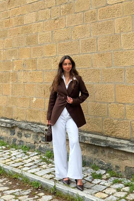 XHAKETE KLASIKE NJE NGJYRESHE PER FEMRA NE NGJYRE KAFE - KLAUDIO FASHION