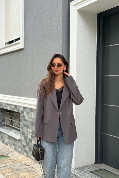 XHAKETE KLASIKE PER FEMRA NE NGJYRE GRI HEKURI - KLAUDIO FASHION