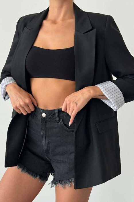 ONE COLOR CLASSIC WOMEN JACKET BLACK/ E ZEZE - 2