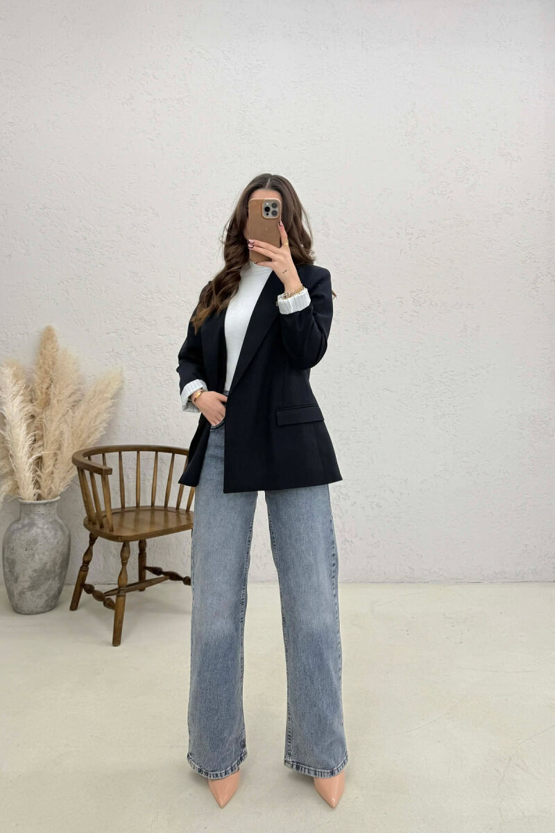 ONE COLOR CLASSIC WOMEN JACKET BLUE/BLU - 3