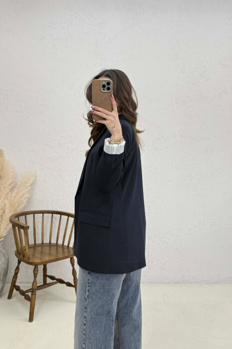 ONE COLOR CLASSIC WOMEN JACKET BLUE/BLU - 4