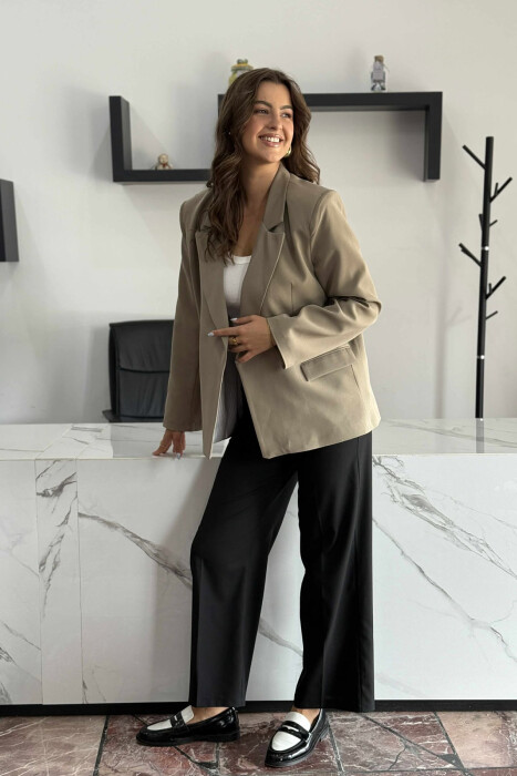 ONE COLOR CLASSIC WOMEN JACKET KHAKI / KAKI 