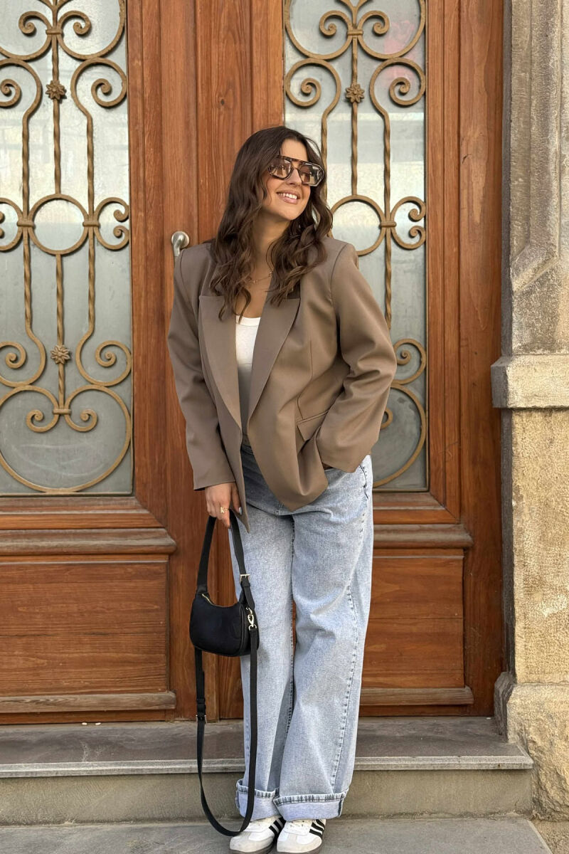 ONE COLOR CLASSIC WOMEN JACKET LIGHT BROWN/KAZB - 2