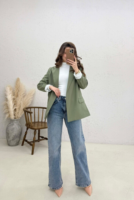ONE COLOR CLASSIC WOMEN JACKET OLIVE/ULLI - 2
