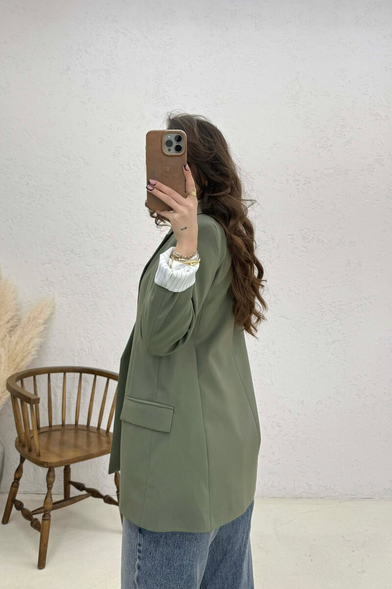 ONE COLOR CLASSIC WOMEN JACKET OLIVE/ULLI - 3