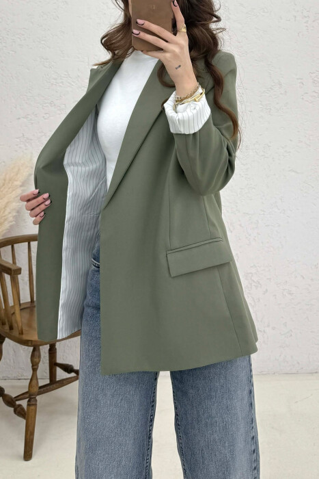 ONE COLOR CLASSIC WOMEN JACKET OLIVE/ULLI - 4
