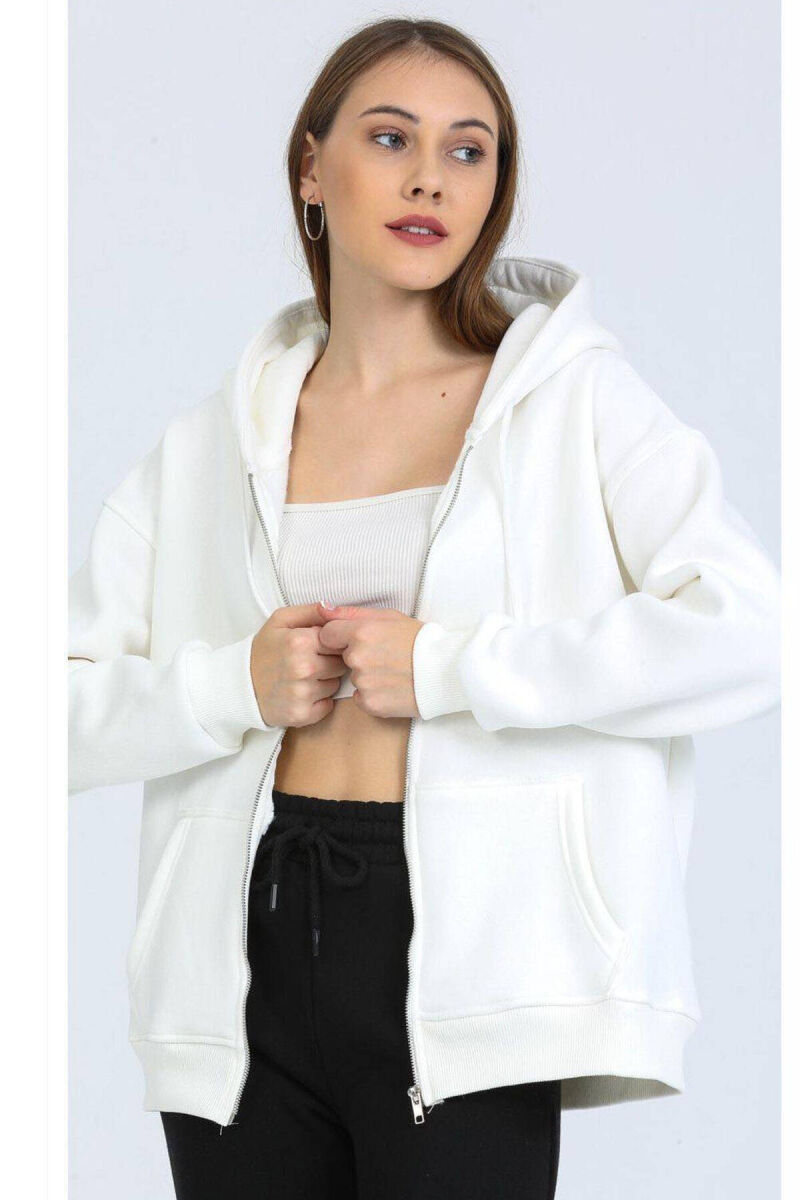 ONE COLOR COTTON WOMEN JACKET WHITE-E BARDHE - 5