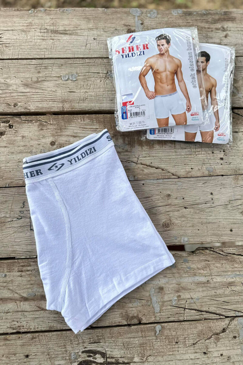 ONE COLOR ELASTAN MEN BOXES WHITE-E BARDHE - 2
