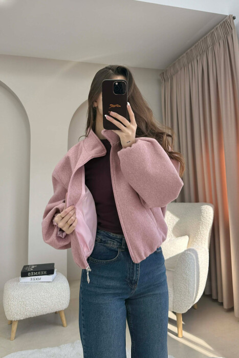 ONE COLOR ELASTIC BELT WOMAN COAT VINEGAR/UTHULL - 4