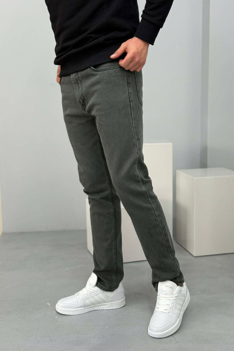ONE COLOR ELASTIC MEN JEANS GREY/GRI - 3