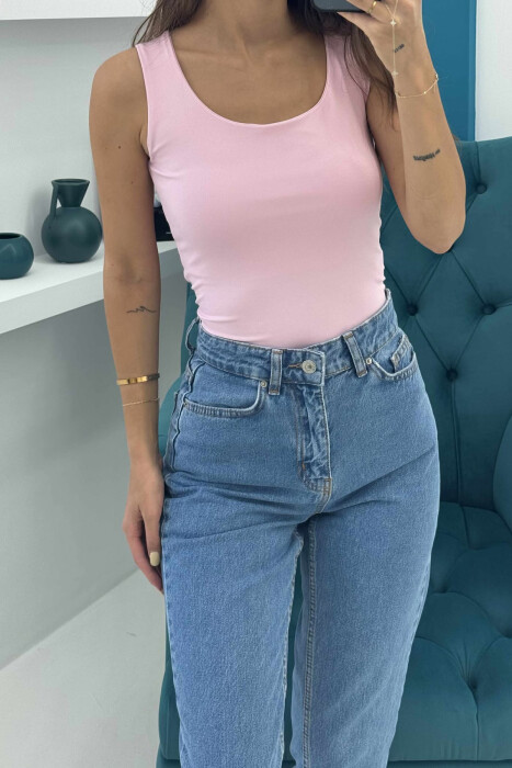 KANATIERE NJË NGJYRËSHE ELASTIKE PËR FEMRA NË NGJYRËN BABY PINK 