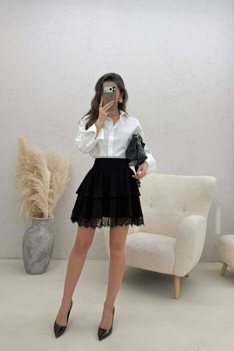 FUND I SHKURTER ME DANTELLE PER FEMRA NE NGJYRE TE ZEZE - KLAUDIO FASHION