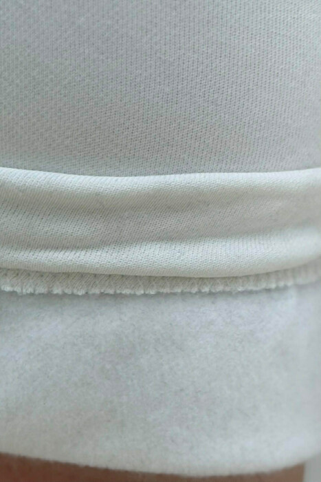 ONE COLOR FLUFFY SIMPLE WOMEN SWEATPANTS ANTIQUEWHITE/ANTIKE - 5