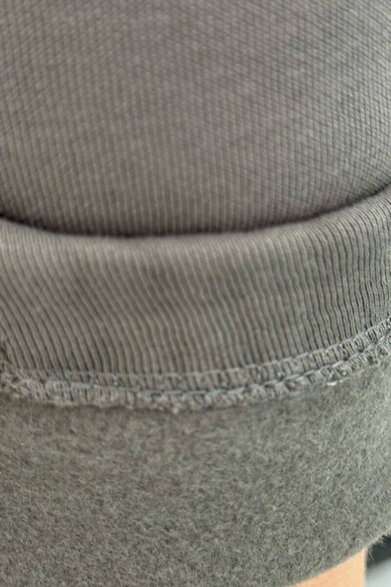 ONE COLOR FLUFFY SIMPLE WOMEN SWEATPANTS GREY ASH/GRI HIRI - 7