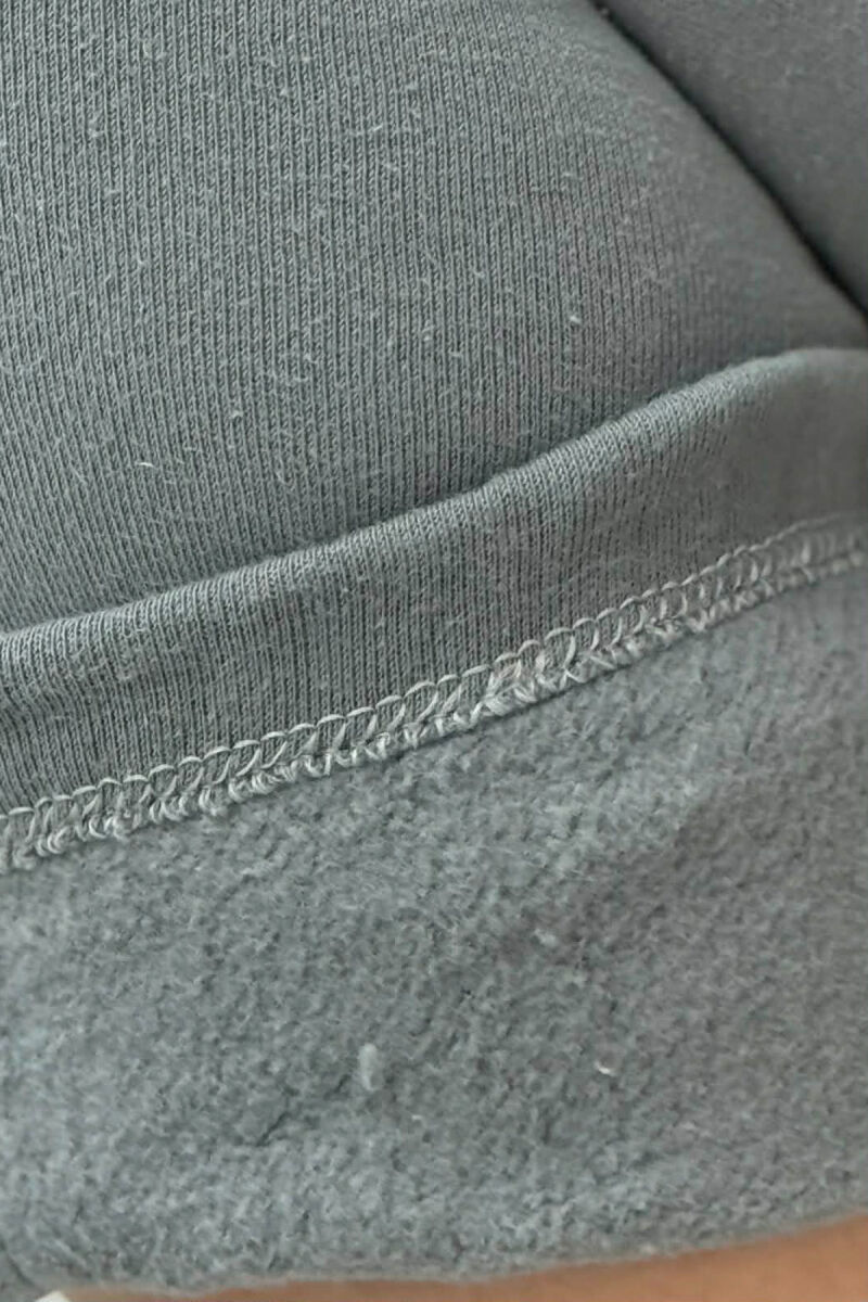 ONE COLOR FLUFFY SIMPLE WOMEN SWEATPANTS IRON GREY/GRI HEKURI - 6