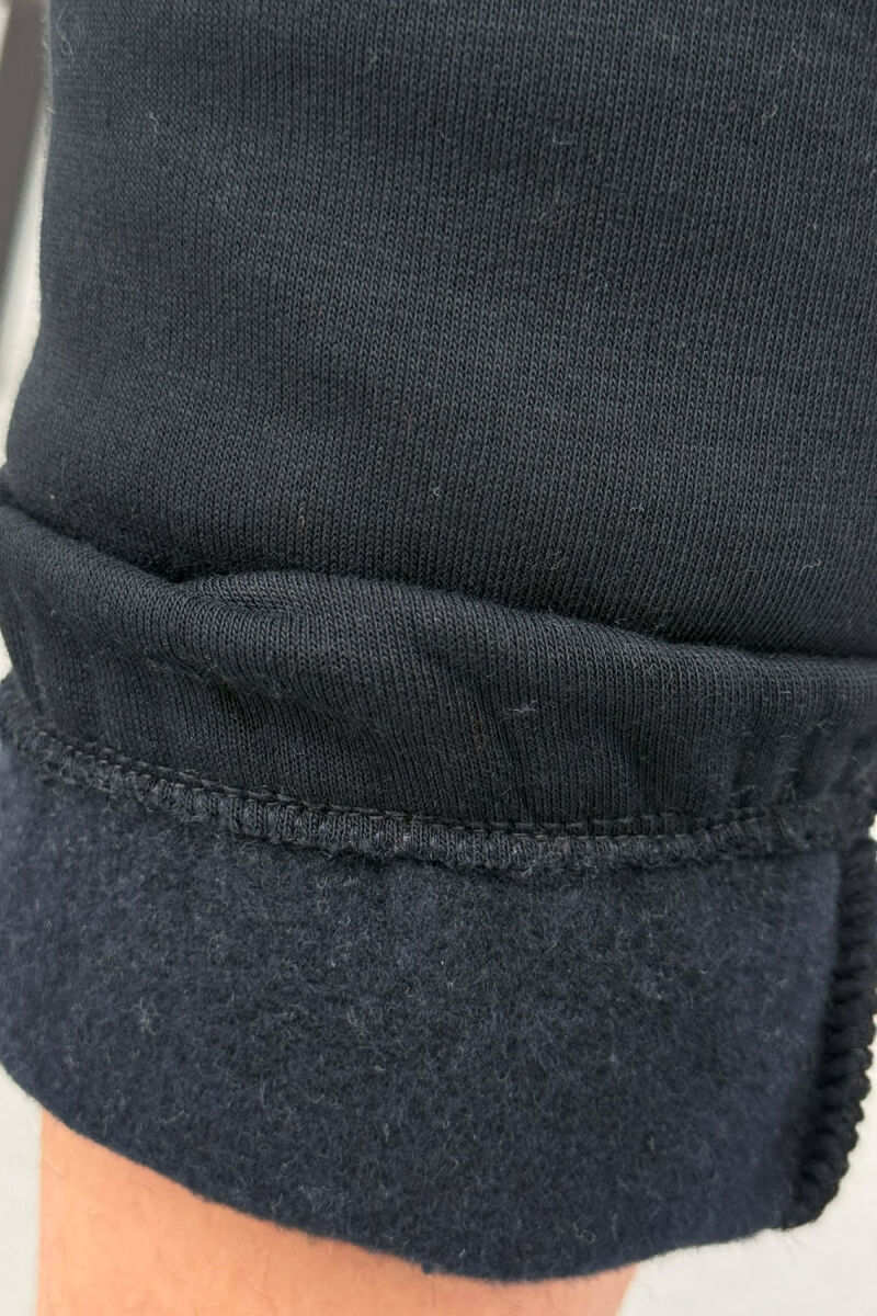 ONE COLOR FLUFFY SIMPLE WOMEN SWEATPANTS MIDNIGHT BLUE/BLU MESNATE - 6