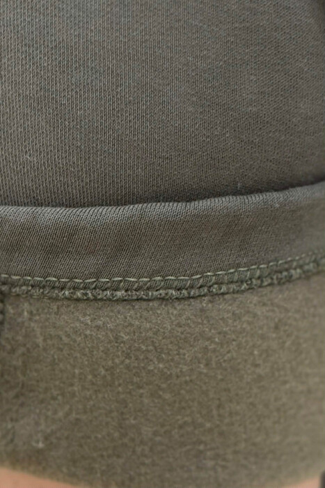 ONE COLOR FLUFFY SIMPLE WOMEN SWEATPANTS OLIVE/ULLI - 6