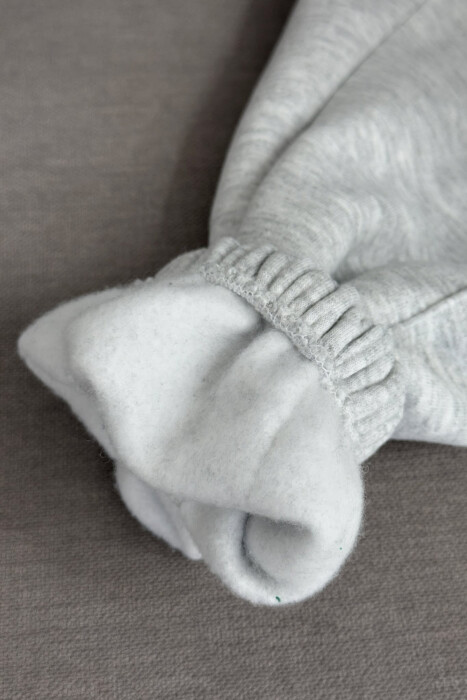 ONE COLOR FLUFFY WOMEN JOGGERS LIGHT GREY/GZ - 6