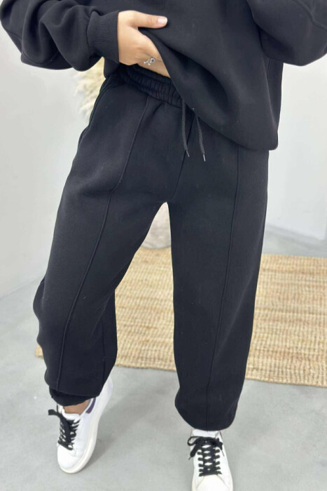 ONE COLOR FLUFFY WOMEN SET BLACK/ E ZEZE - 2