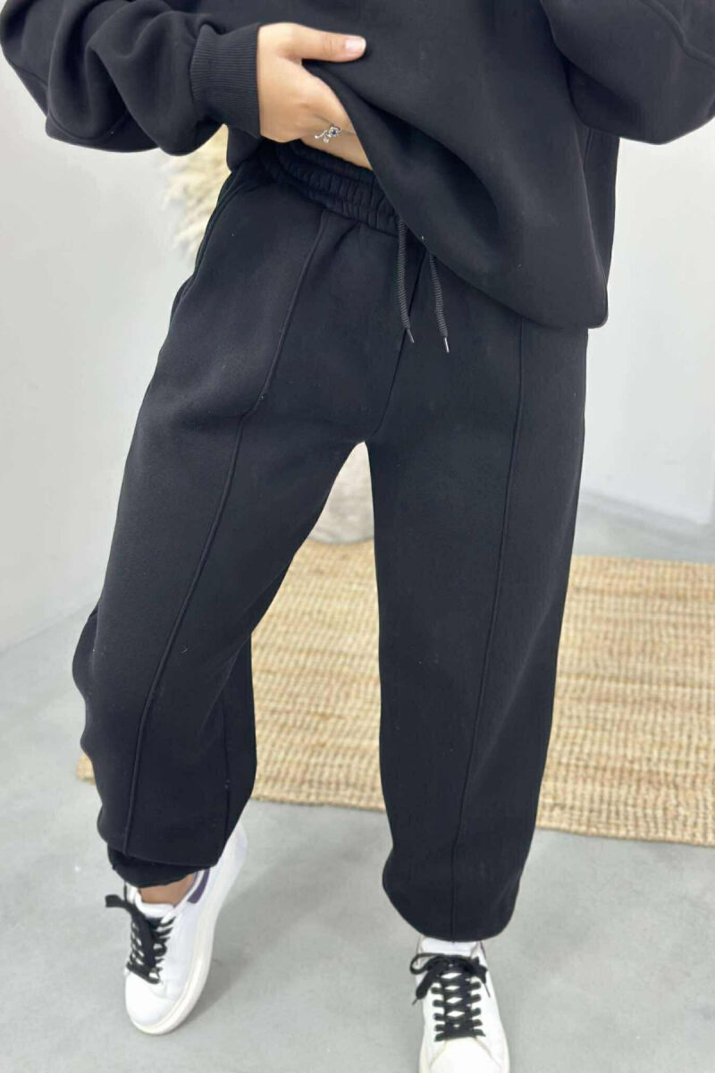 ONE COLOR FLUFFY WOMEN SET BLACK/ E ZEZE - 2