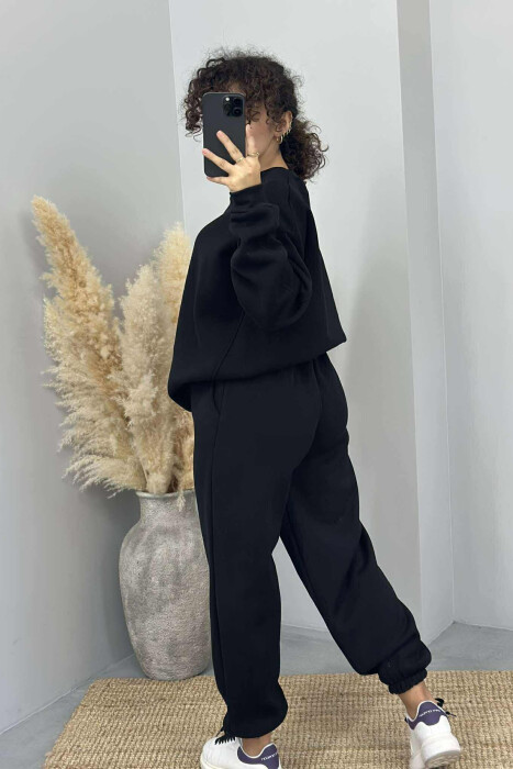 ONE COLOR FLUFFY WOMEN SET BLACK/ E ZEZE - 6