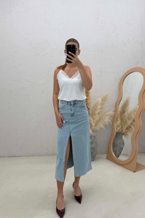 FUND XHINS PER FEMRA NE NGJYRE BLU TE ZBARDHUR - KLAUDIO FASHION