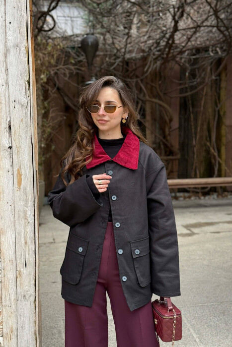 XHAKETE NJE NGJYRESHE ME XHEPA NE PJESEN PARA PER FEMRA NE NGJYRE TE ZEZE - KLAUDIO FASHION