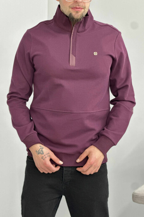 ONE COLOR GOLD SMALL LOGO MEN SWEATSHIRT BURGUNDY/VISHNJE - 