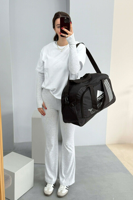 ONE COLOR HANDLE TRAVEL BAG BLACK/ E ZEZE - 3