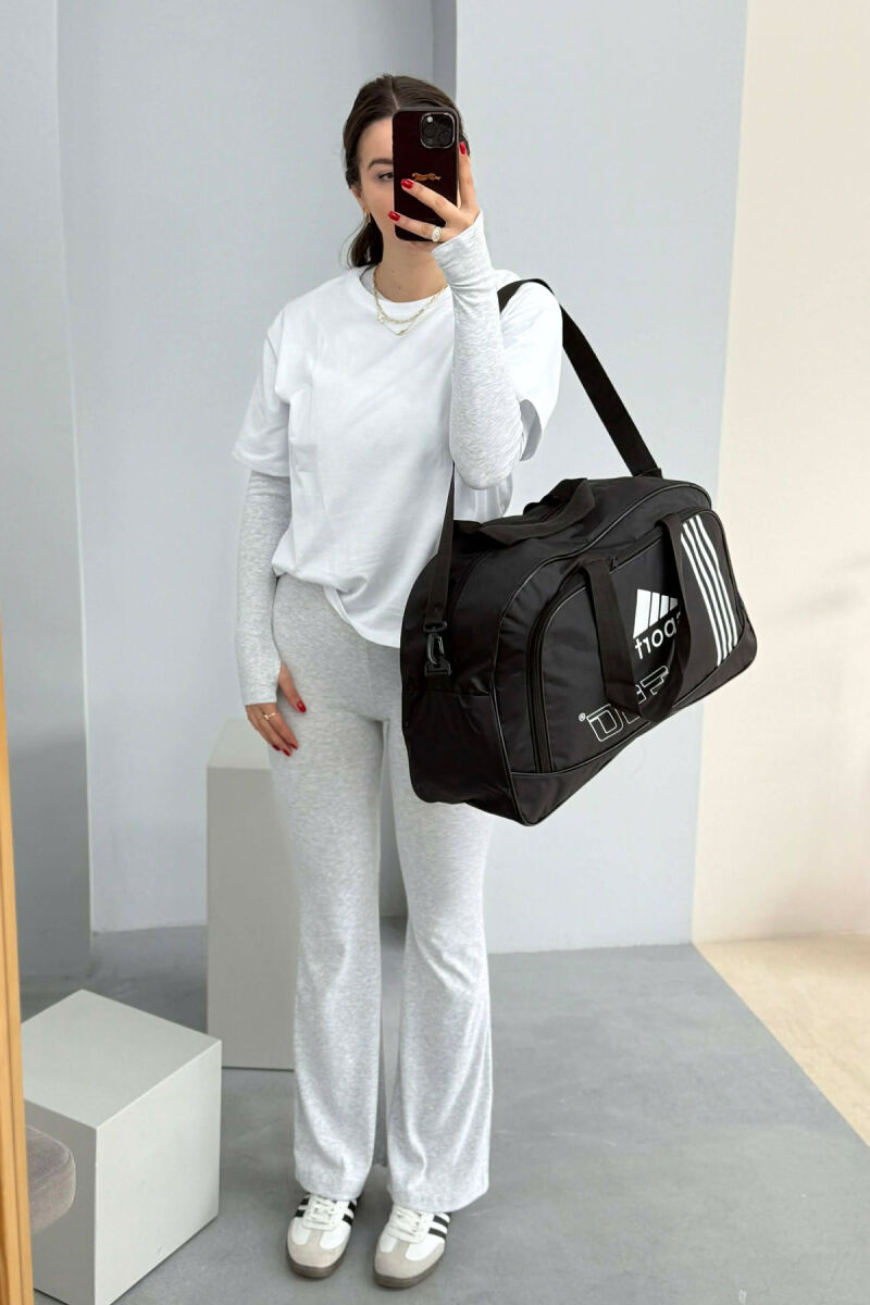 ONE COLOR HANDLE TRAVEL BAG BLACK/ E ZEZE - 3