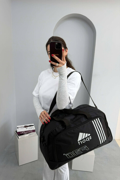 ONE COLOR HANDLE TRAVEL BAG BLACK/ E ZEZE - 7