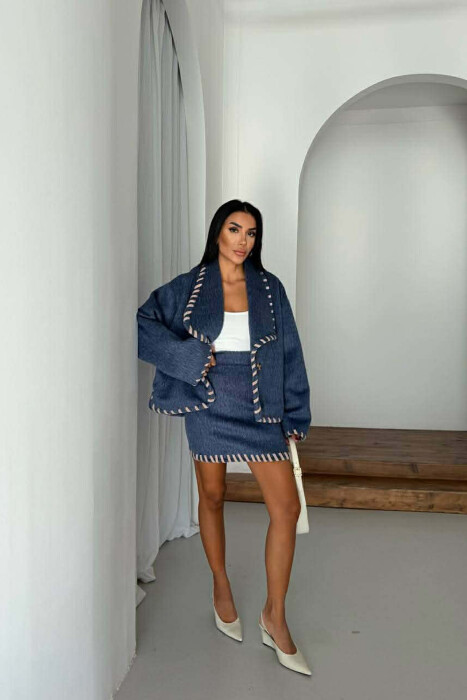 SET NJE NGJYRESH XHAKETE+FUND PER FEMRA NE NGJYRE BLU - KLAUDIO FASHION