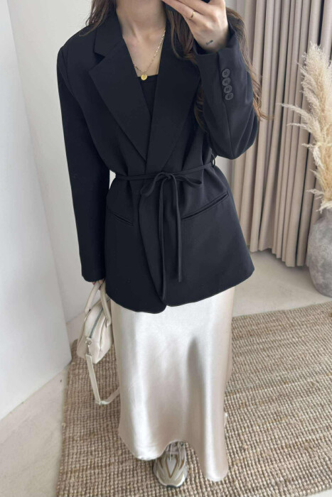 ONE COLOR LACING WOMEN JACKET BLACK/ E ZEZE - 2